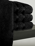 Набор полотенец махровых Black, без рисунка, черный