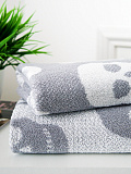 Полотенце махровое Coco, череп, серый