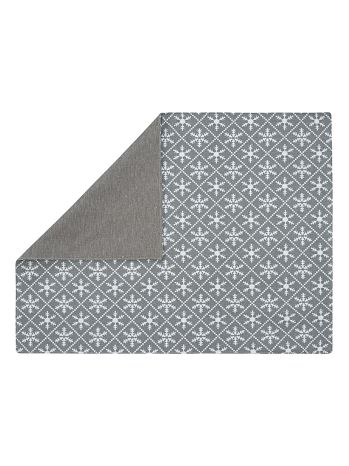 Набор салфеток под приборы Snowflakes grey, снежинки, серый