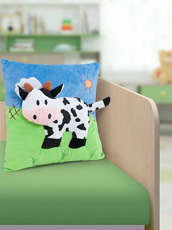 Подушка декоративная Toy cow, детский, мультиколор