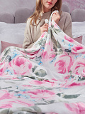 Плед Peony, цветы, розовый