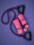 Полотенце для фитнеса Squats, без рисунка, розовый