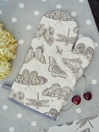 Варежка-прихватка Butterflies, бабочки, бежевый