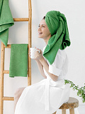 Полотенце махровое Spicy green, без рисунка, зеленый