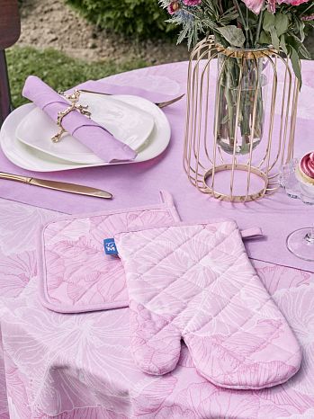 Варежка-прихватка Lovely flower, цветы, розовый