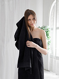 Полотенце махровое Black, без рисунка, черный