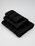 Набор полотенец махровых Black, без рисунка, черный