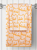 Полотенце махровое Kittens orange, кошки, оранжевый