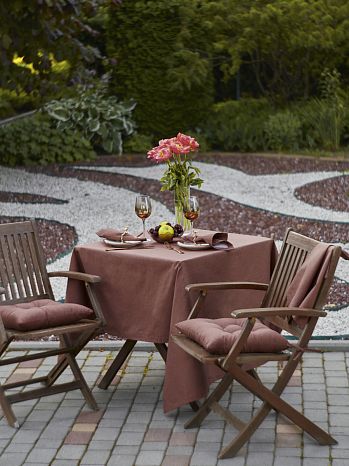 Подушка на стул Brown, без рисунка, коричневый