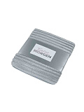 Плед Luxe grey/silver, полосы, серый