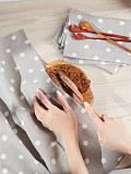 Набор полотенец кухонных Grey polka dot, горох, серый