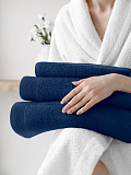 Полотенце махровое Navy blue, без рисунка, синий