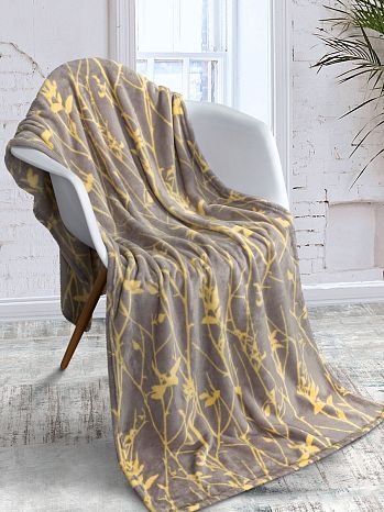 Плед Magic wood, орнамент, серый