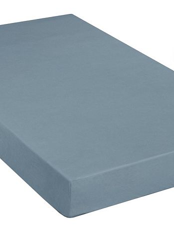 Простыня на резинке Gray, ткань трикотажная махровая, без рисунка, серый