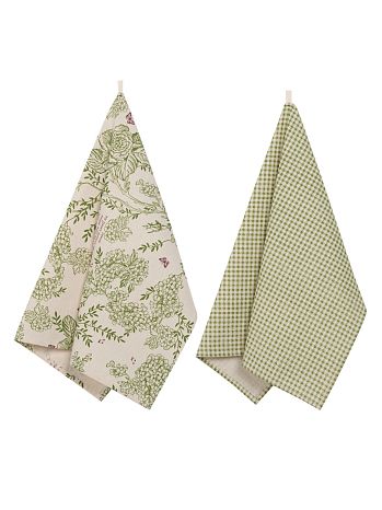 Набор полотенец кухонных Shakespeare, цветы, зеленый