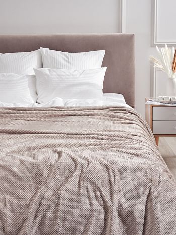 Плед Moccacino, без рисунка, коричневый