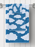 Полотенце махровое Cotton cloud, облачко, голубой