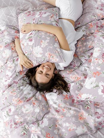 Постельное белье Melody, поплин, цветы, мультиколор