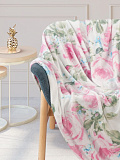 Плед Peony, цветы, розовый