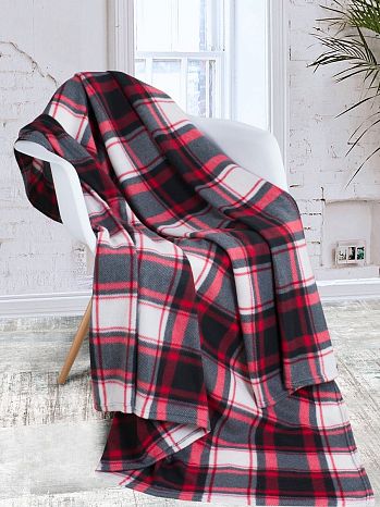 Плед Bourgeois, клетка, красный