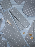 Варежка-прихватка Grey polka dot, горох, серый