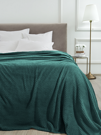 Плед Tourmaline, соты, зеленый