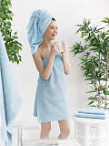 Полотенце махровое Sky blue, без рисунка, голубой