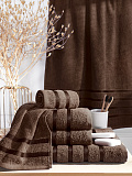 Набор полотенец махровых Cocoa, без рисунка, коричневый