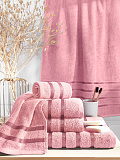 Набор полотенец махровых Pink, без рисунка, розовый