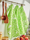 Набор полотенец кухонных Summer mood, зайчики, зеленый