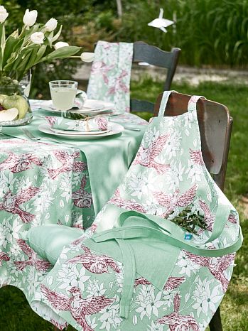 Фартук Origami, птицы, мята