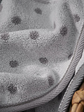Полотенце махровое Doris, горох, серый