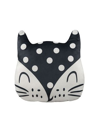 Подушка декоративная Cat, кошка, черный