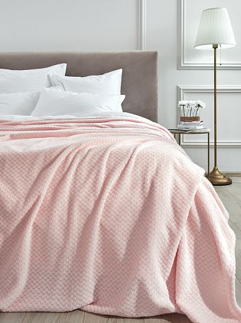 Плед Sakura, соты крупные, розовый