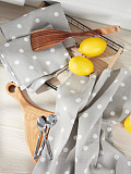 Набор полотенец кухонных Grey polka dot, горох, серый