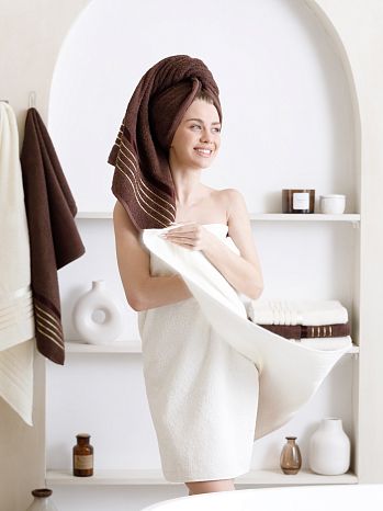 Набор полотенец махровых Golden collection, без рисунка, мультиколор