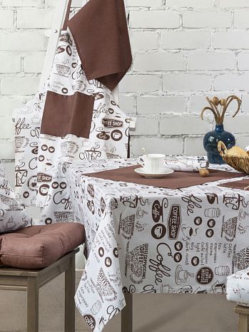 Салфетка сервировочная Coffee, без рисунка, коричневый