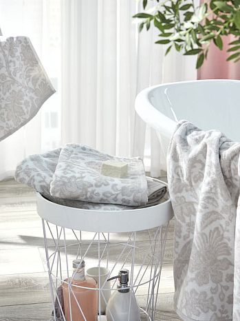 Полотенце махровое Paradise beige, орнамент, бежевый