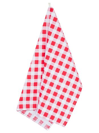 Полотенце кухонное Сheck, клетка, красный