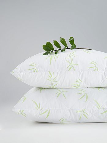 Подушка стеганая Bambooline, веточки, белый