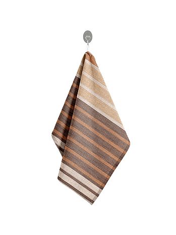 Полотенце кухонное Brown, полосы, коричневый