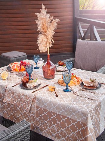 Скатерть Morocco, орнамент, бежевый