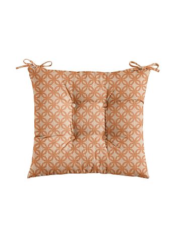 Подушка на стул Arcade, орнамент, оранжевый
