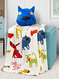Подушка декоративная Sleeping dogs, собаки, синий