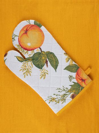 Варежка-прихватка Apple blossom, яблоки, желтый