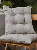 Подушка на стул Gray, без рисунка, серый