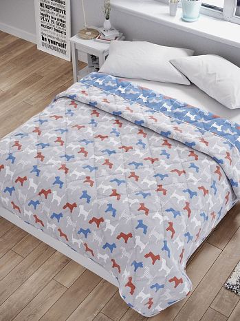 Покрывало Dog show, собаки, серый