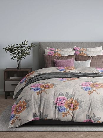 Постельное белье Flower palette, бязь, цветы, мультиколор