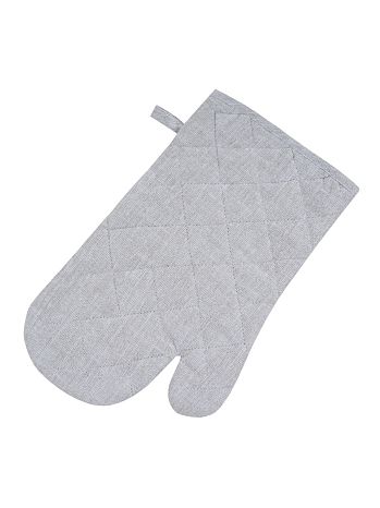 Варежка-прихватка Linen grey, без рисунка, серый