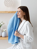 Полотенце махровое Florentine blue, без рисунка, голубой
